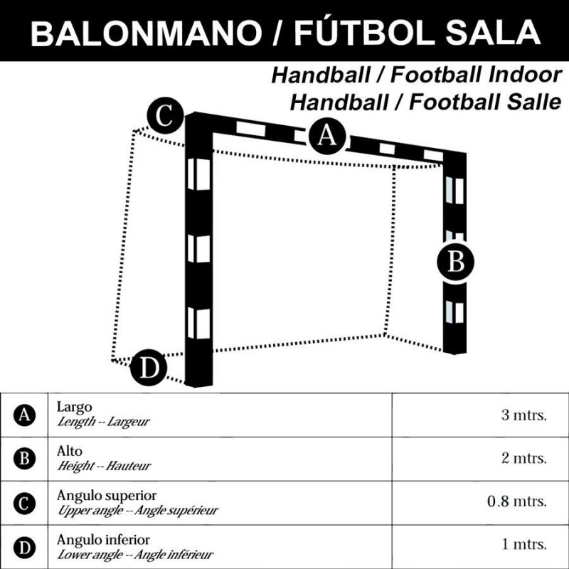 Juego Redes Porterías Fútbol-Sala / Balonmano PRO
