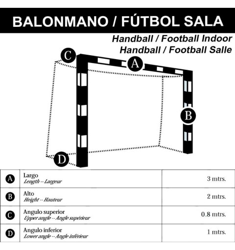 Juego Redes Porterías Fútbol-Sala / Balonmano PRO