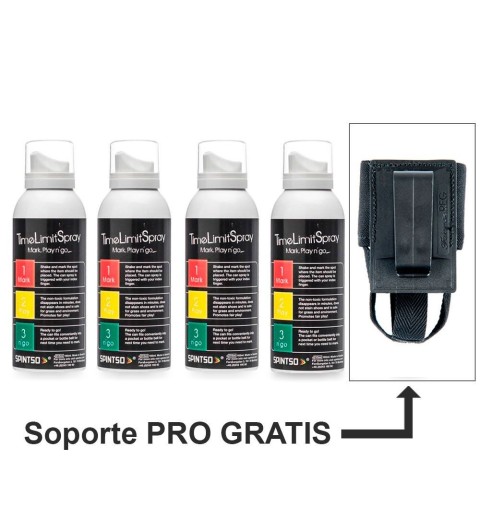 Pack Ahorro 4 Spray Arbitral Spintso TimeLimit + Soporte PRO Gratuito