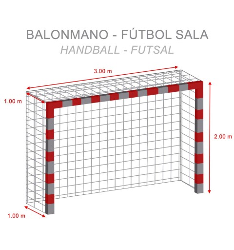 Juego Redes Porterías Fútbol-Sala / Balonmano Basic
