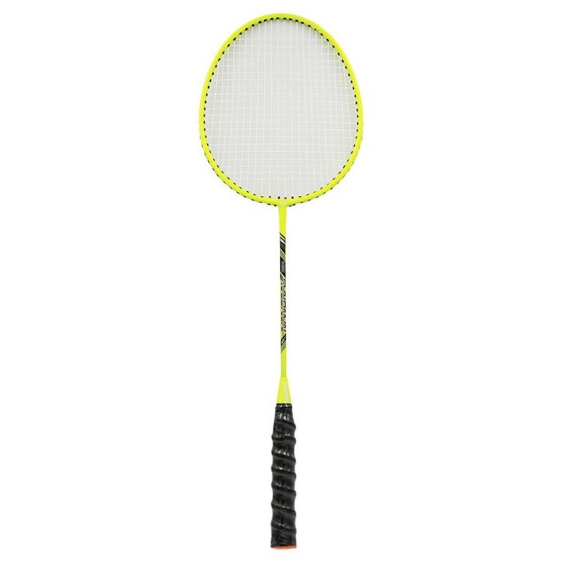 raqueta badminton amarillo fluor